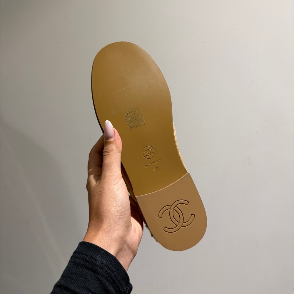 LAST DAY Chanel Shearling Slingback Loafers | Size 38 - Picture 9 of 13